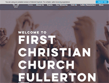 Tablet Screenshot of fullertonfirstchristian.org